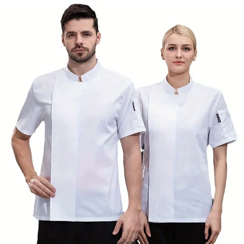 Uniformes de travail de Chef d'hôtel à manches courtes pour hommes, nouvel arrivage, pour chefs de tête en cuisine de restauration haut de gamme, été