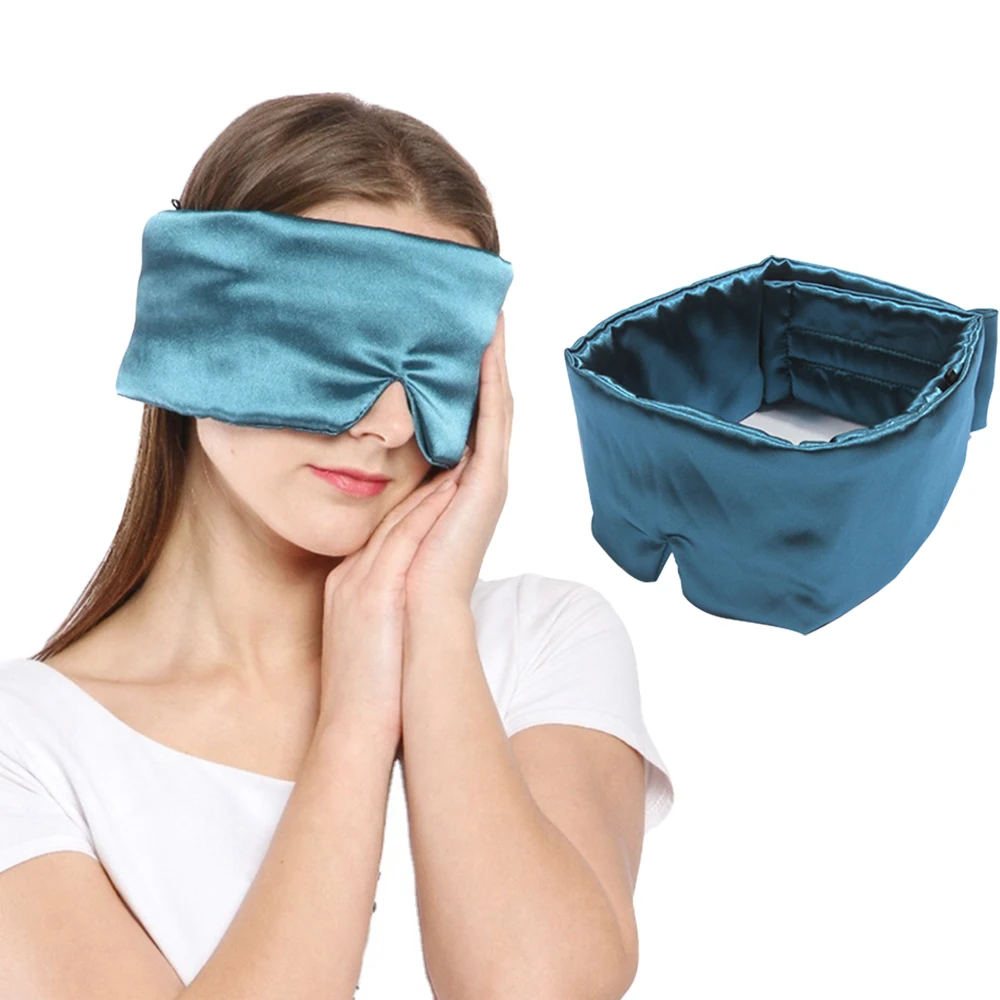 100% Mulberry Silk Sleep Mask Eye Mask Light Blocking Soft Padded Eye shade Travel Nap Sleeping Blindfold Sleep Masker