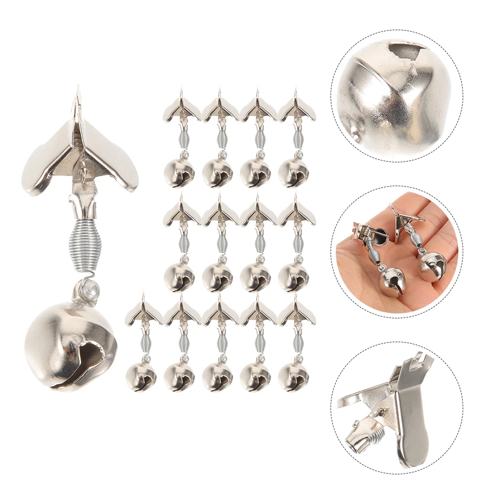 

15Pcs Fishing Rod Alarm Durable Metal Bells for Rods Warning Indicator Versatile Tools Sea Poles Outdoor Camp Multi Functional