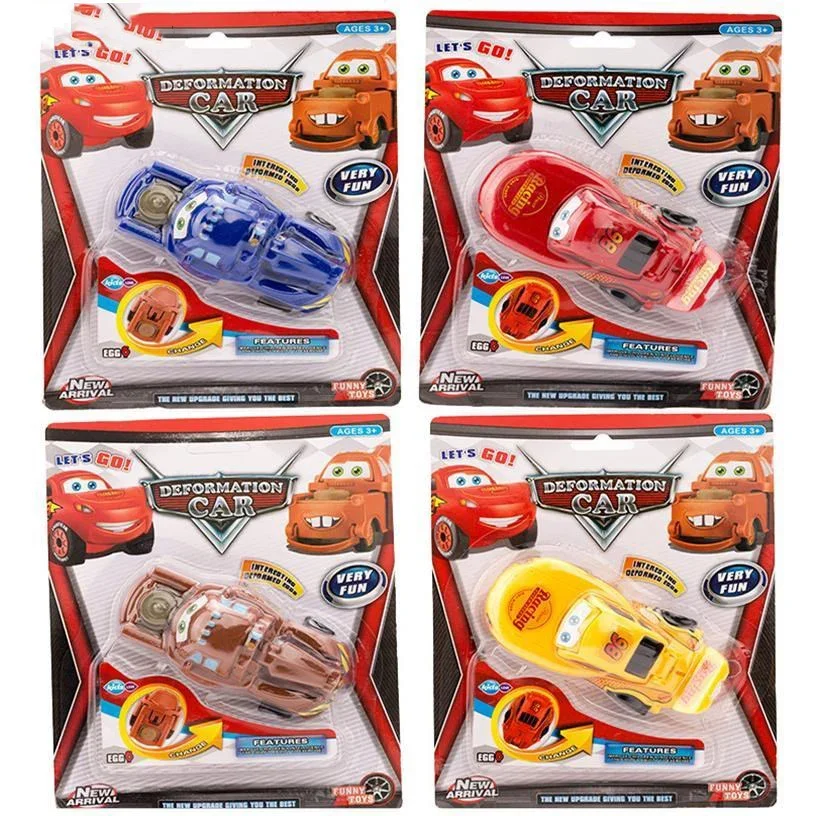 Lightning Mcqueen Transformation Racing Toy Children'S Toy Transformation Egg Twist Egg Dinosaur Egg Boy Birthday Gift