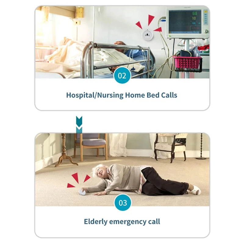 Беспроводной дверной звонок 433 МГц 150 м 30 музыкальный USB дверной звонок приемник одиночный пульт дистанционного управления для аварийного вызова дома школа-ABJU