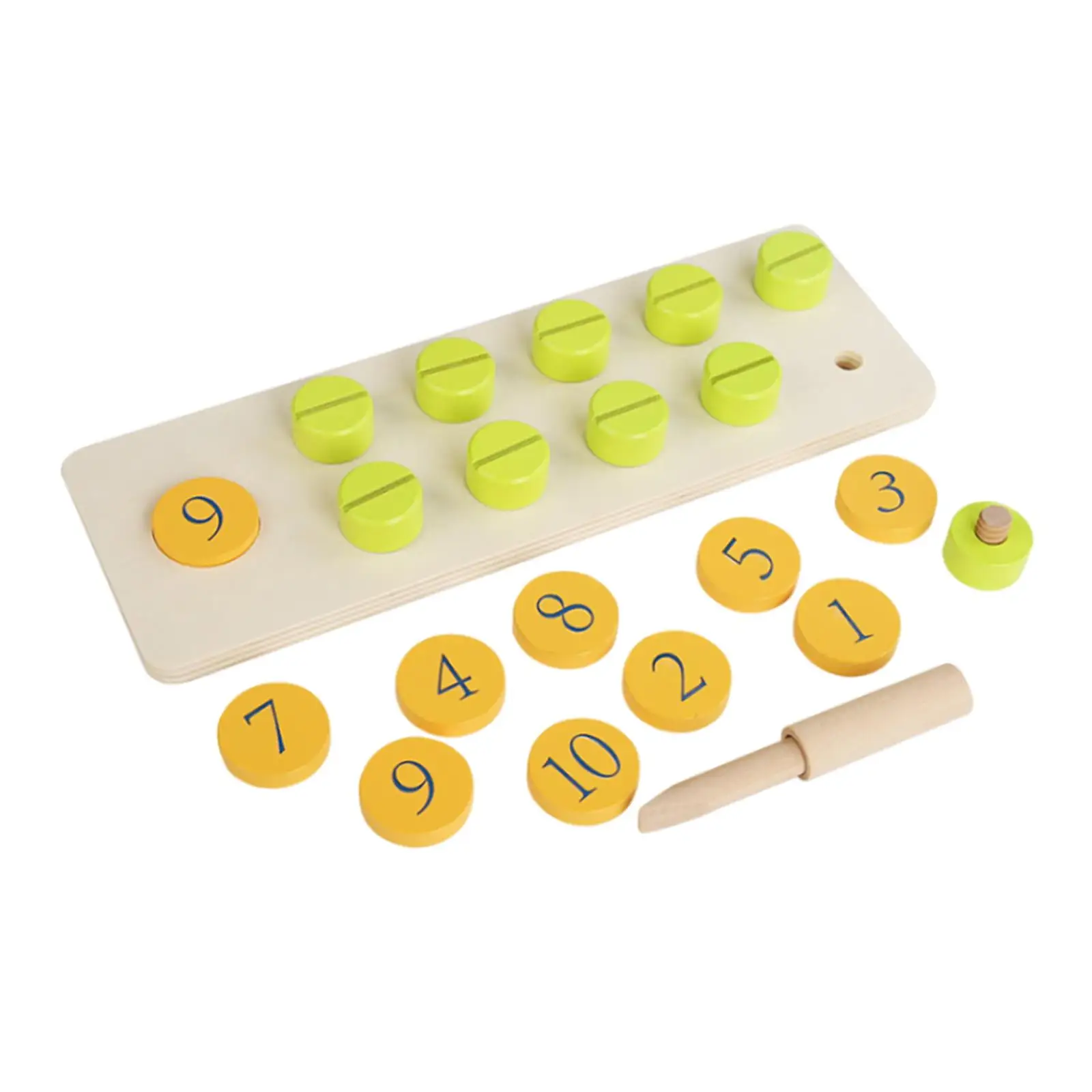 Peg Number Boards, Counting Peg Board, Montessori Ten Frame, Math Manipulatives Math Peg Board for Game, Coordination Education