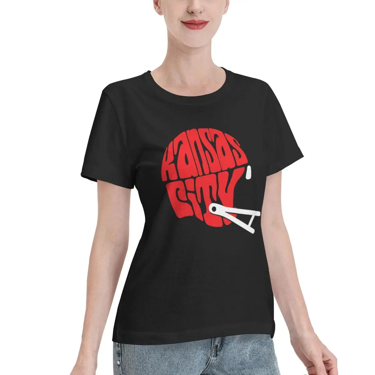 Trending Now Kansas City Helmet Women's T-shirt Boho High Quality Cotton Shirt