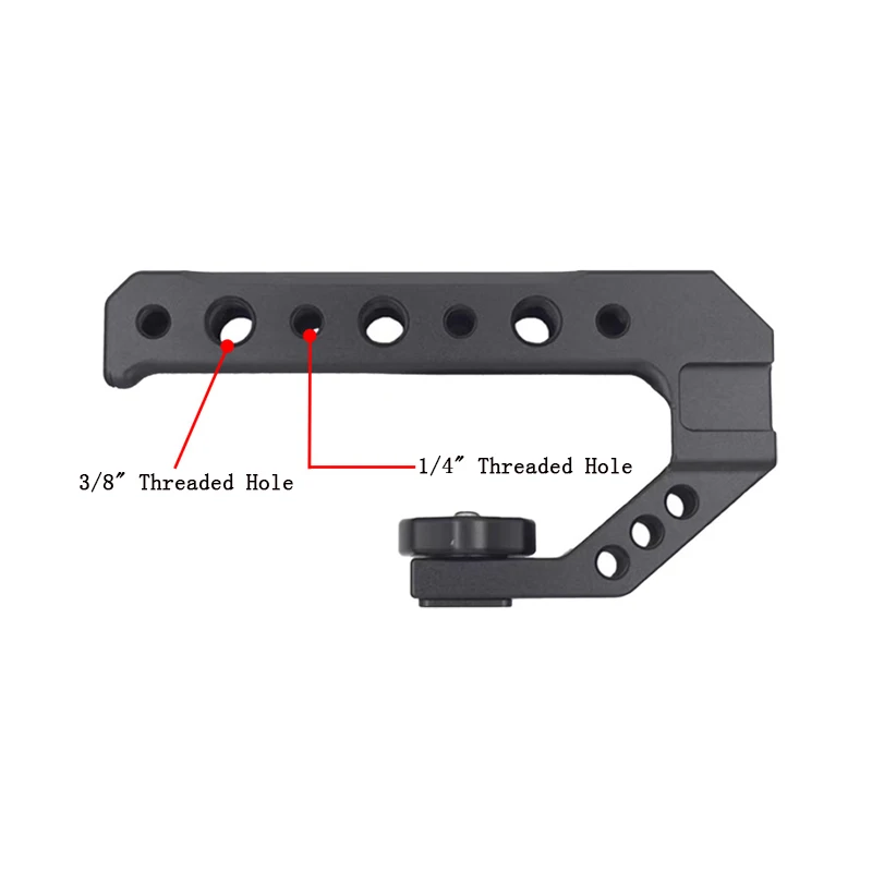 Universal DSLR Camera Rig Top Handle 3 Cold Hot Shoe Adapter Mount for Monitor LED Light Microphone Metal Cheese Handle Grip