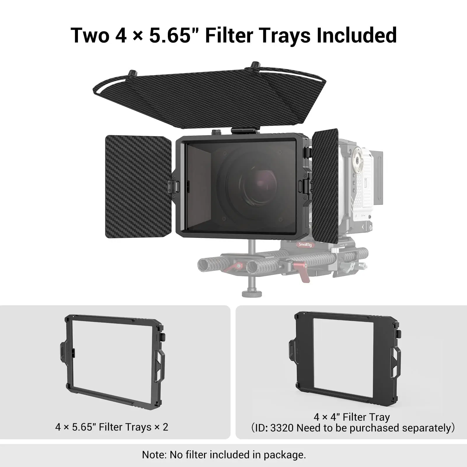 SmallRig Mini Matte Box Pro Mini Follow Focus Protection Against Glare and Flare Upgraded Quick Release with Side Flag