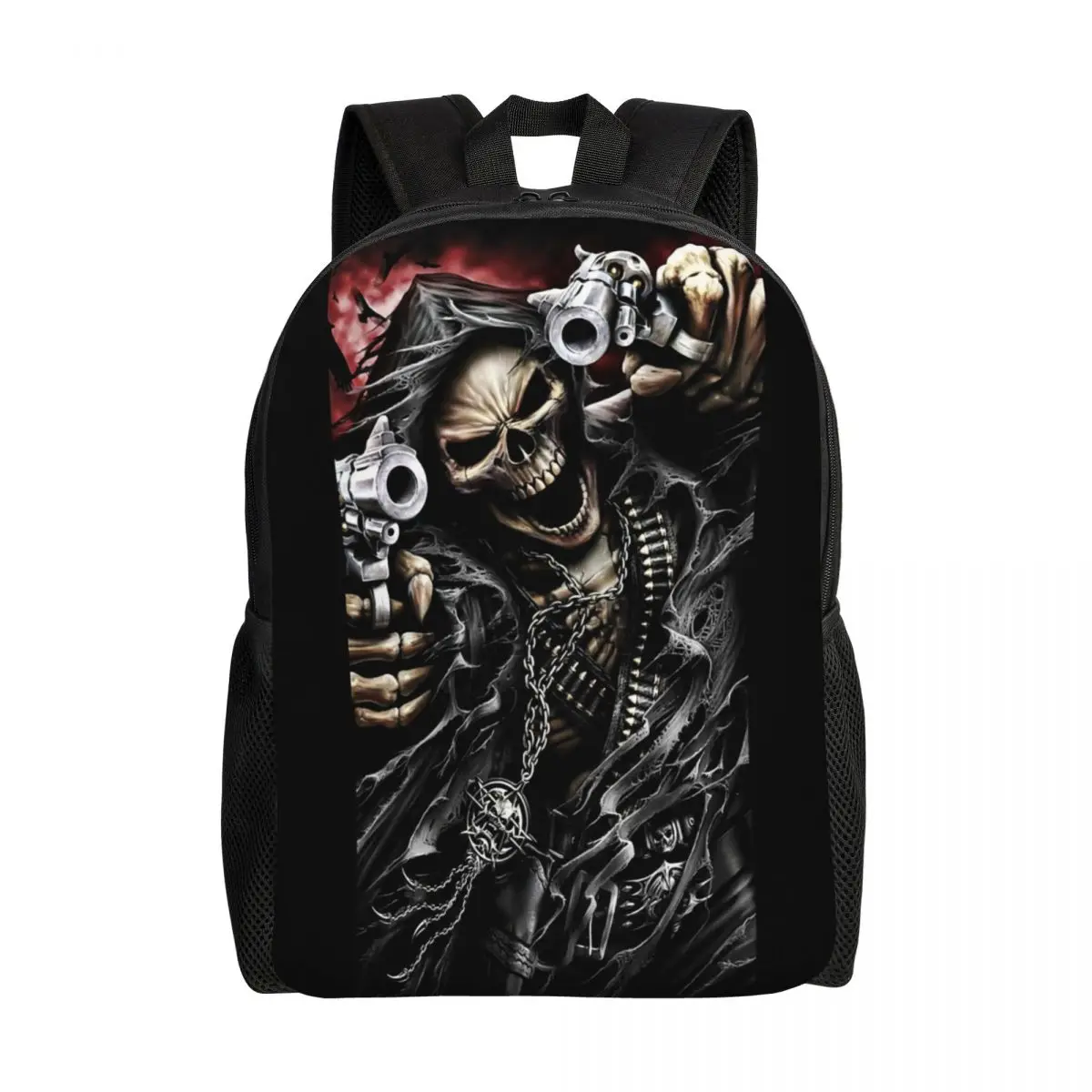 Fashion Skull Laptop Backpack Men Women Casual Bookbag for College School Student Magic Gothic Bags