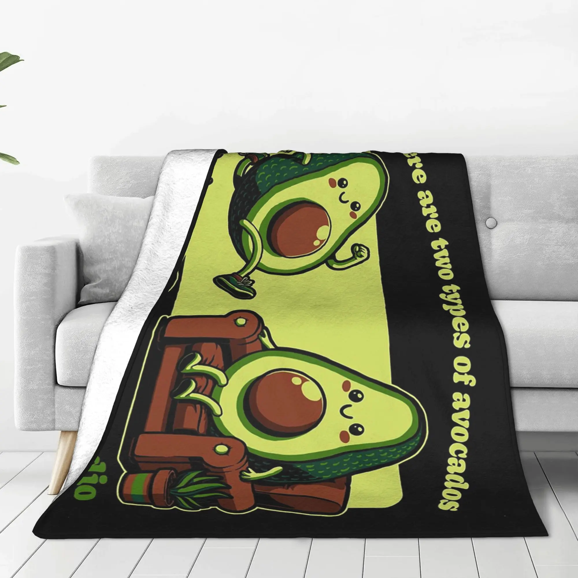 Avocardio Avocado Cardio Blanket Lightweight Flannel Sofa Throw Blanket for Couch Bedding Outdoor Throws Bedspread Quilt