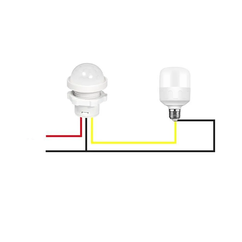 PIR-Bewegungsmelder Intelligenter Schalter für Innen- und Außenbereich Infrarot-Lichtsensor 110V 220V Zeitverzögerungsmodus Einstellbarer Beleuchtungsschalter – Detail 20