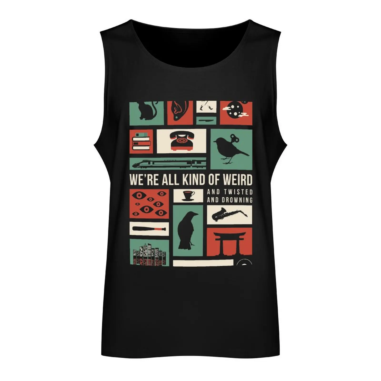 Haruki Murakami Tank Top Men's clothing gym wear men Male clothes sports suits