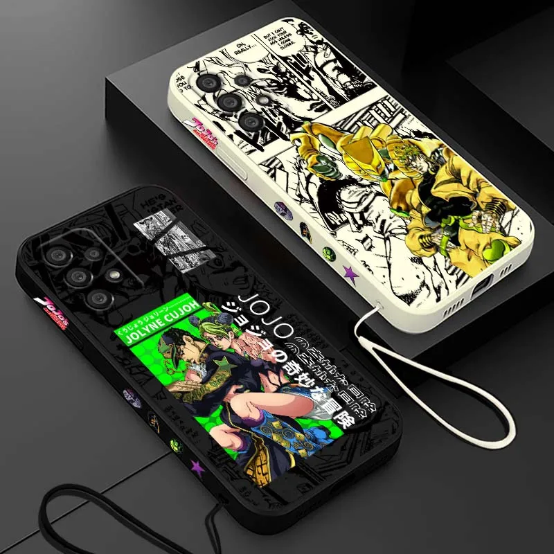 

Anime JOJO Cool For Samsung Galaxy A73 A71 A55 A54 A53 A51 A17 A16 A07 A06 A05 Liquid Left Rope Phone Case Cover