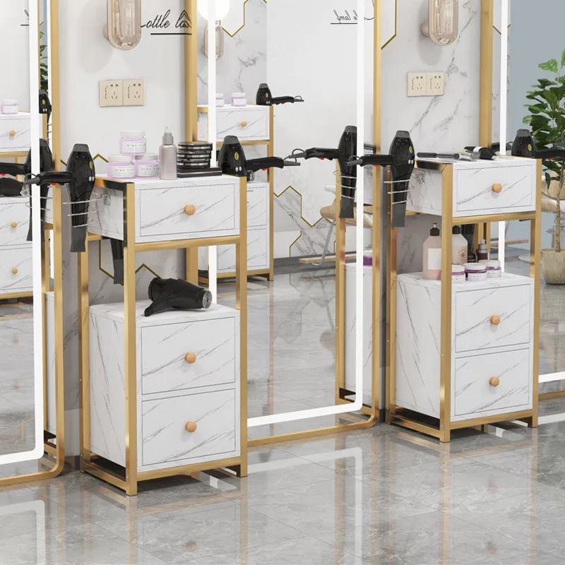 Tool Cabinet Barber Shop Mirror Table Beauty Salon Dryer