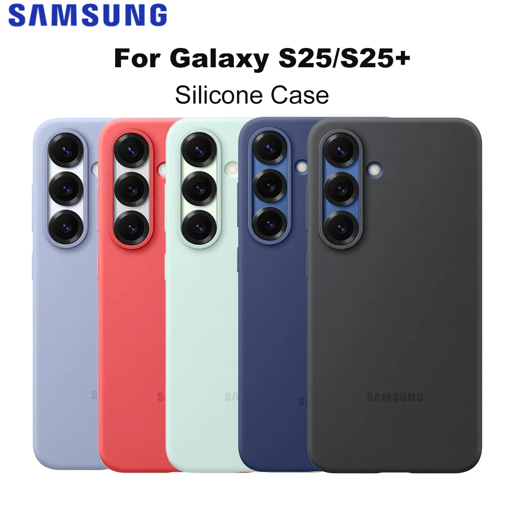 

Оригинальный силиконовый чехол для Samsung Galaxy S25 S25+, противоударный чехол для смартфона EF-для S25 S25+, силиконовый защитный чехол