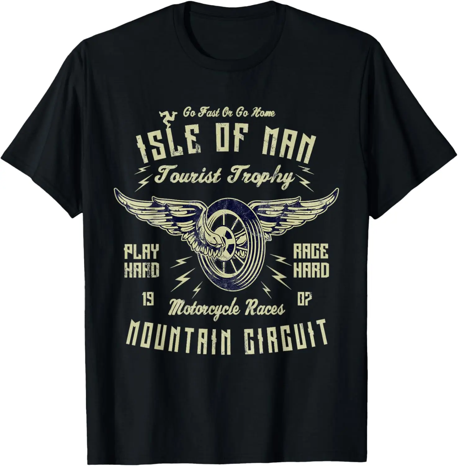 

Isle Of Man TT Races Vintage Winged Wheel Motorcycle Races T-Shirt