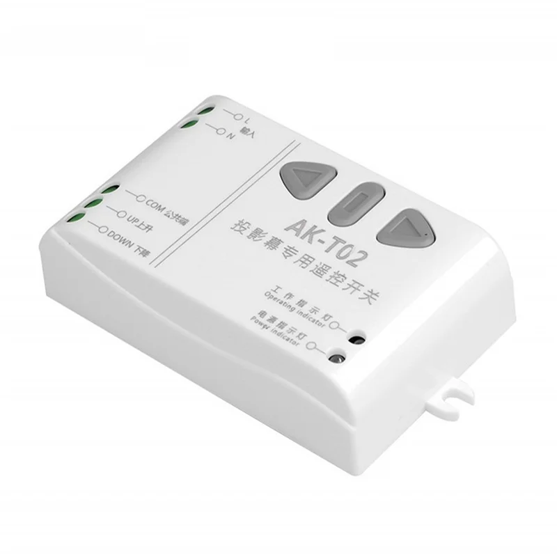 

CABE-3X AC85-250V Motor Remote Switch Controller Projection Screen Motor Wireless Switch 433 UP Down Stop