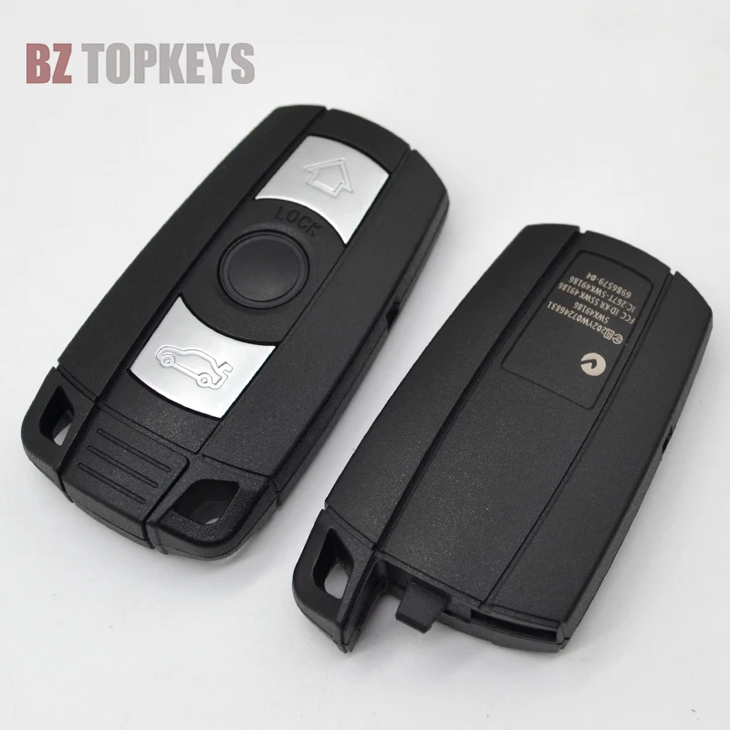 BZTOPKEYS Car key replace Case remote fob 3button for BMW 1 3 5 6 Series E70 E71 E87 E88 E89 X5 X6 smart key cover blank shell