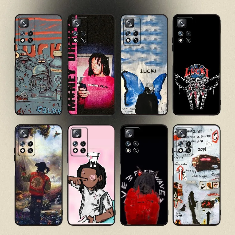 

Lucki Rapper Gemini Phone Case For Samsung Galaxy A20,A21s,A22,A31,A32,A52,A53,A72,73,A80,A91 Soft Black Cover