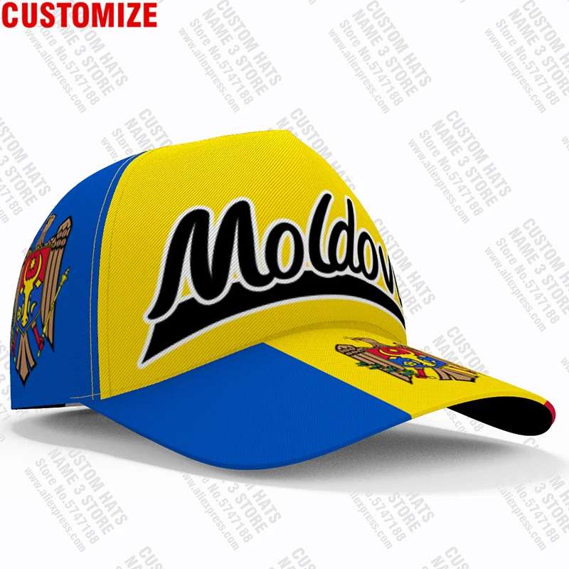 Moldova Baseball Caps Custom Made Name Team Logo Md Hat Mda Country Fishing Travel Moldovan Nation Republic Flags Photo Headgear