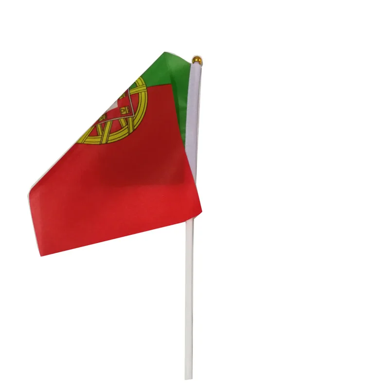10 Pcs/lot Portugal Hand Waving Flags 14x21cm Portugal Flag Wholesale