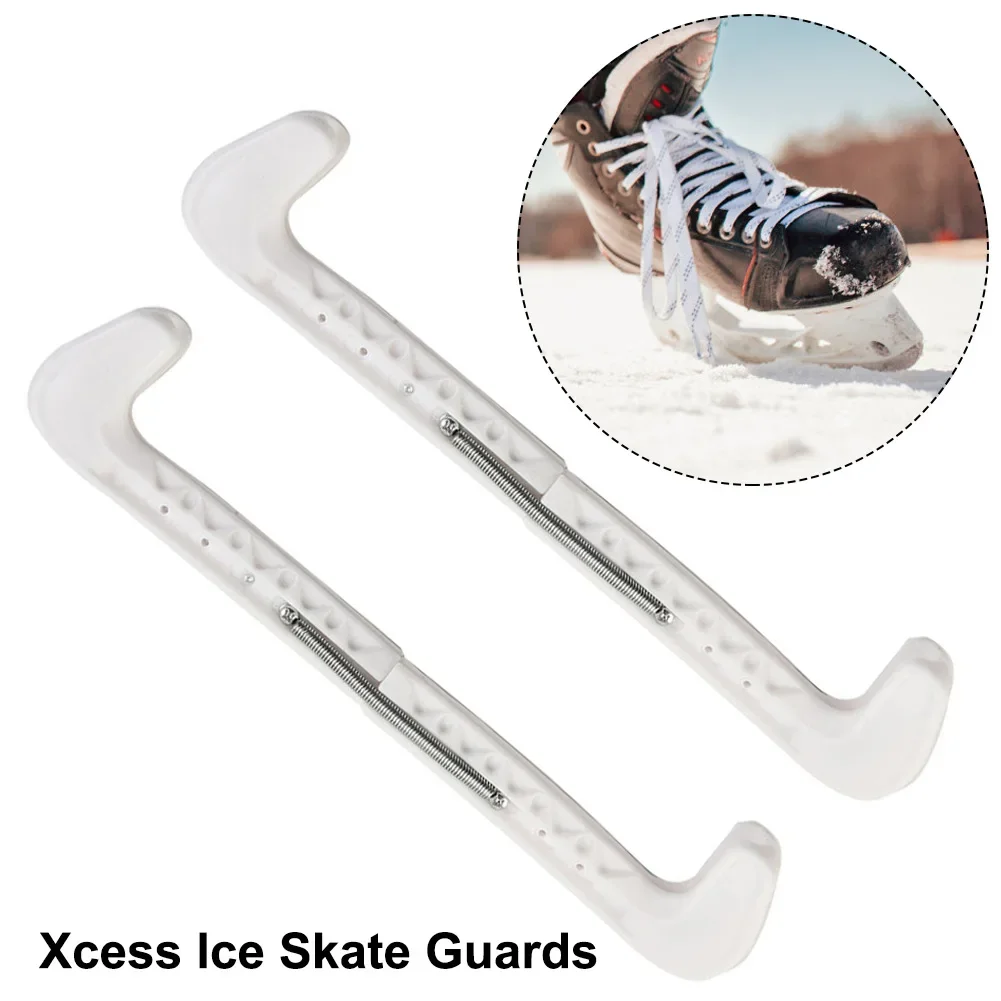 1 Pair Plastic Ice Hockey Figure Skate Walking Blade Guard Protective Cover Multiple Color Options Skates Adjustable Protective