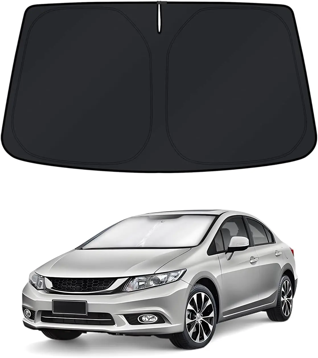 

Windshield Sun Shade for 2006–2011 Honda Civic Window Shade Sun Visor Cover Foldable Blocks UV Rays Keep Your Car Cooler