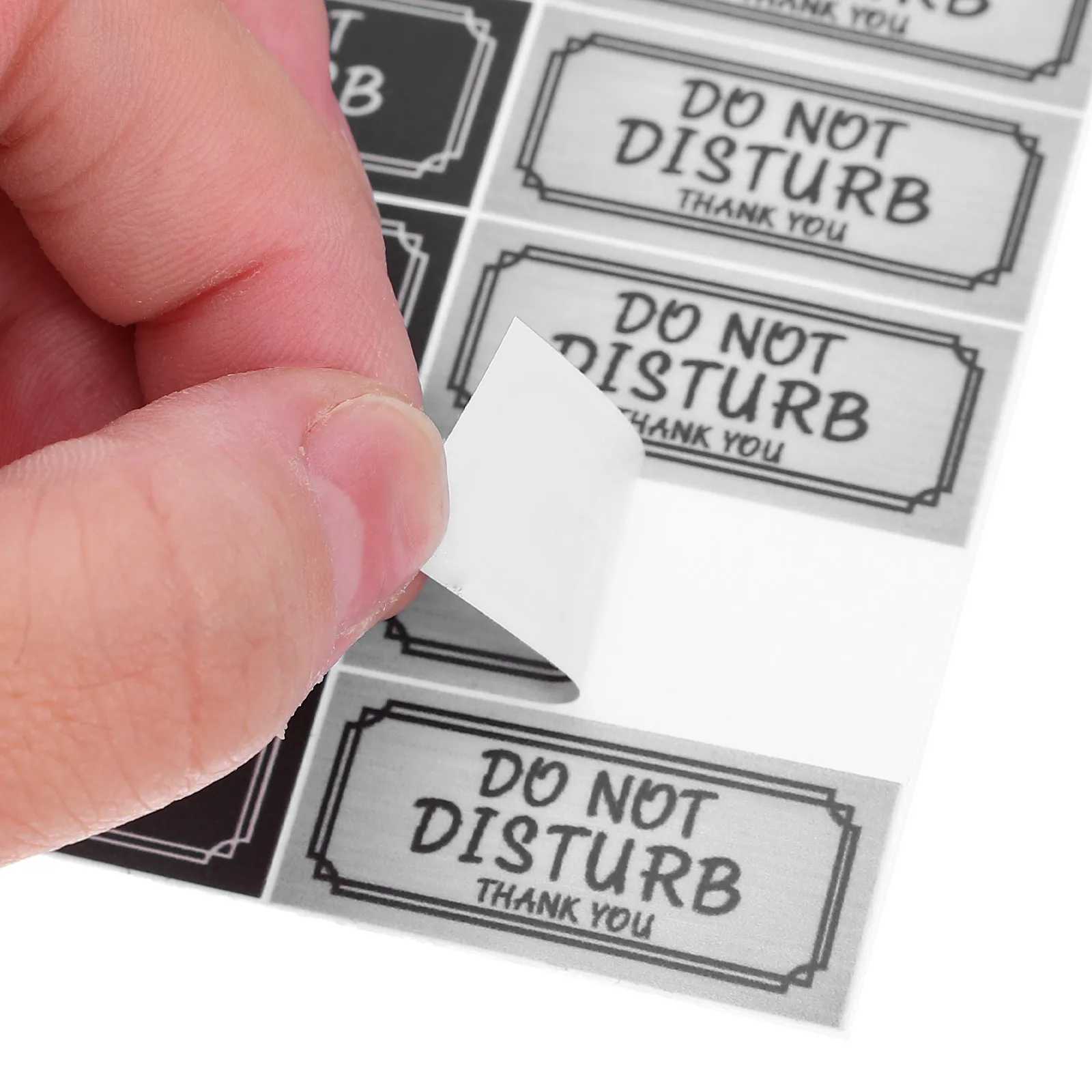 60Pcs Doorbell Stickers Clear No Soliciting Signs Peel and Stick Self-Adhesive Warning Decals for Front Door Mailbox Apartment