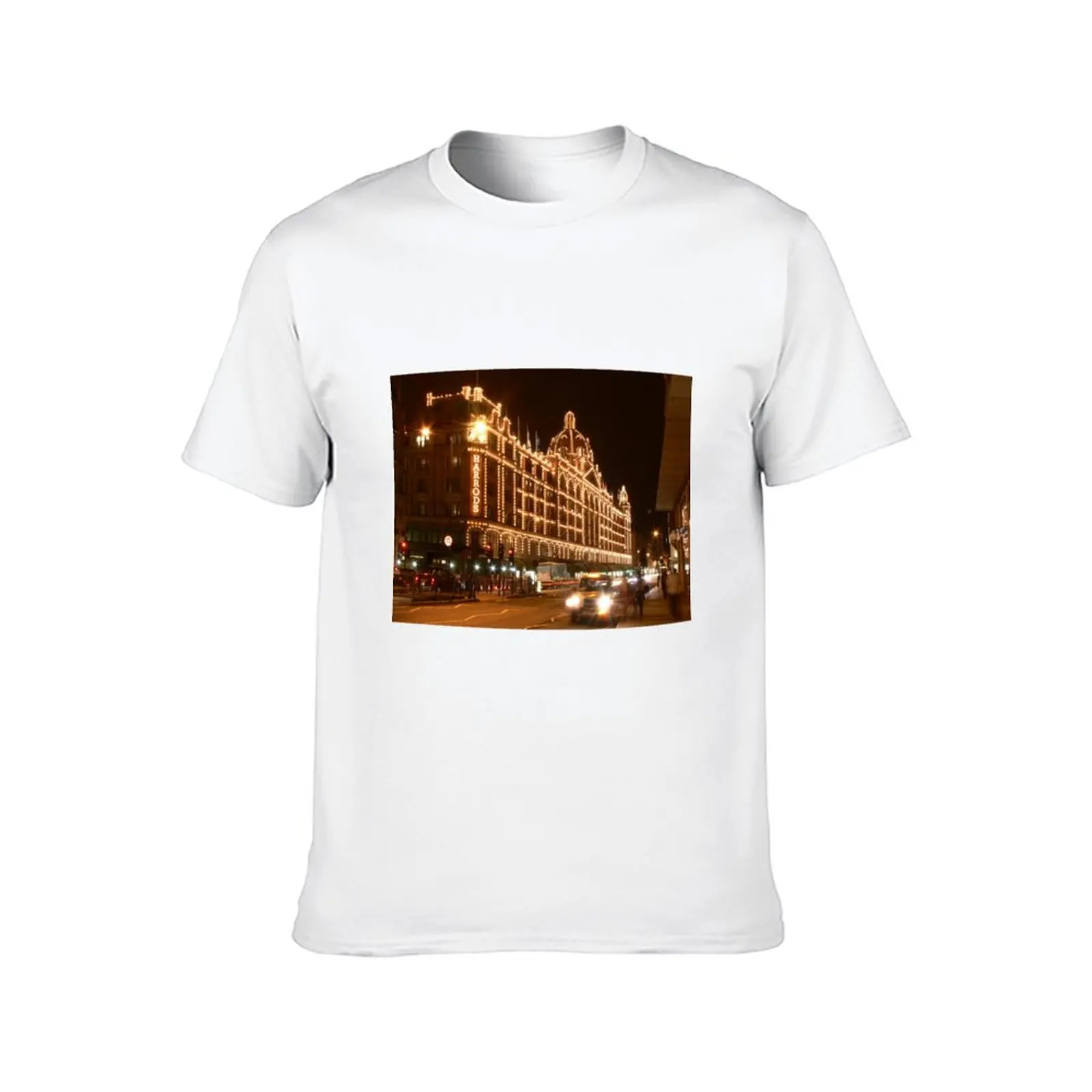 تي شيرت Harrods، London تي شيرت للرجال برسوم جرافيك تي شيرت رجالي قطني