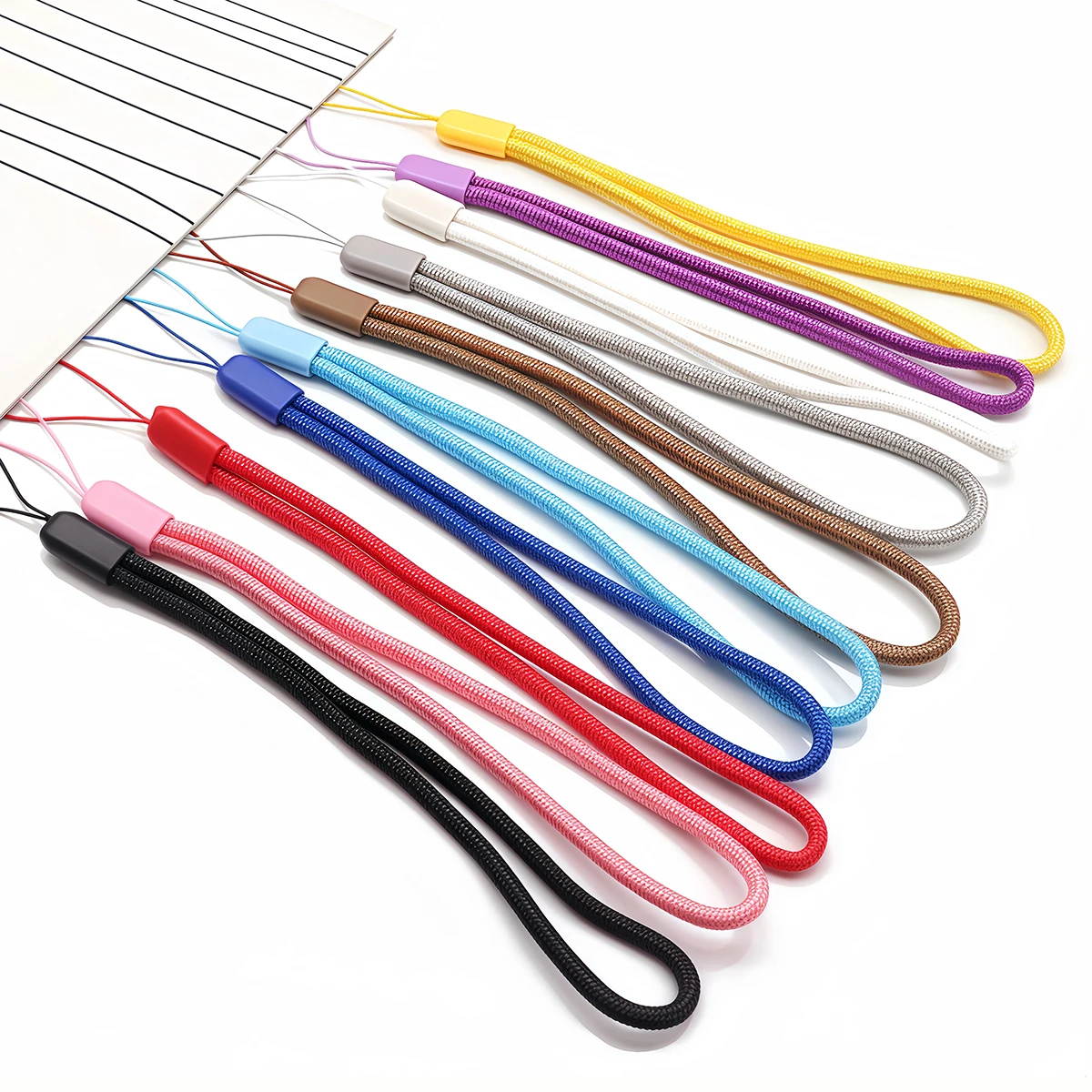 5-20 Stück Nylon-Lanyard Handgelenkband für Handy, Kamera, USB-Stick, Schlüsselanhänger, Anti-Verlust-Band, DIY-Hängeband, Universelles Seil – Detail 3