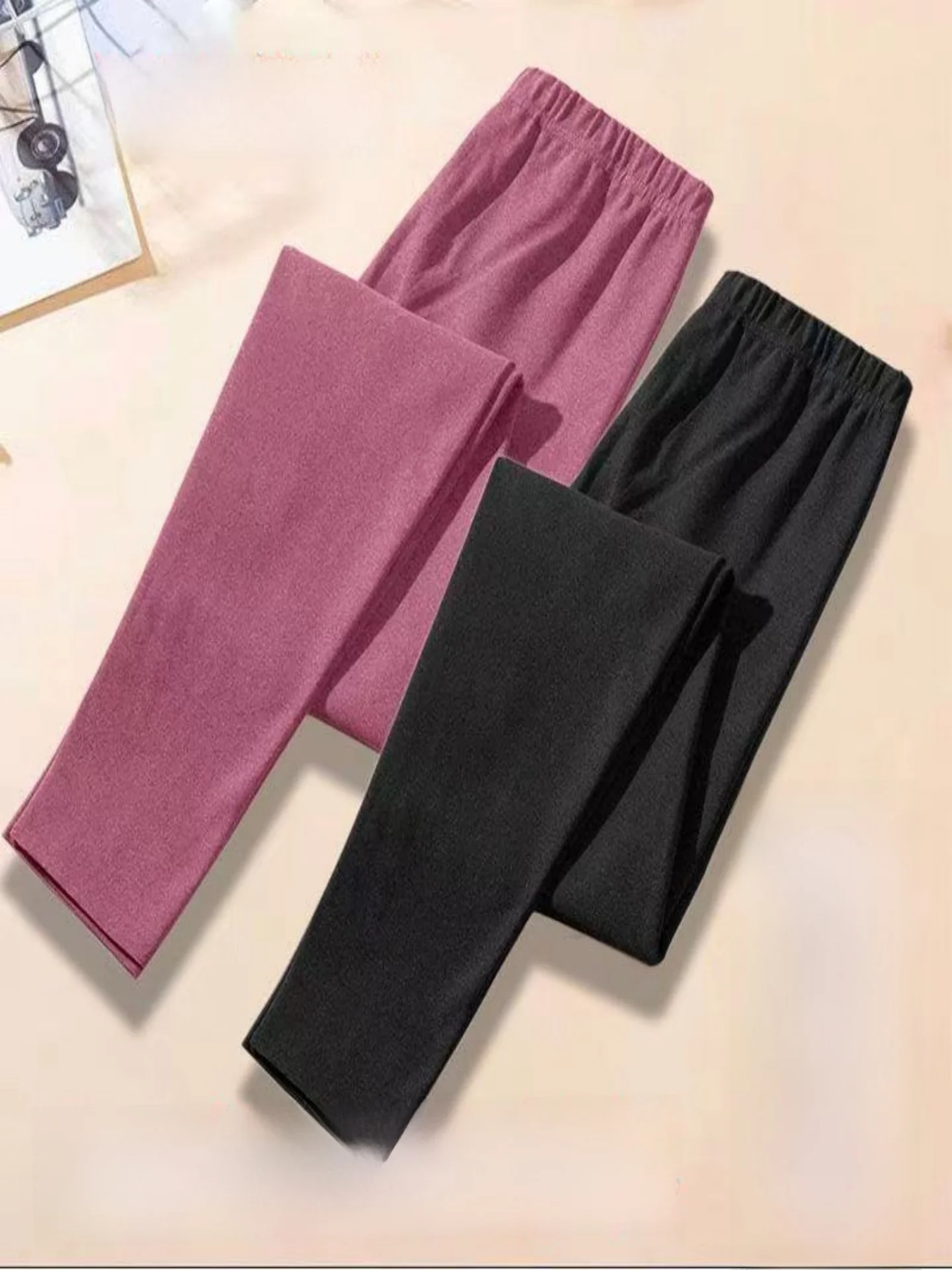 Double-Sided German Velvet Women's Autumn Pants New Style Warm Cold Resistant Slimming Base Layer Pants Fleece Lined Long Tro...