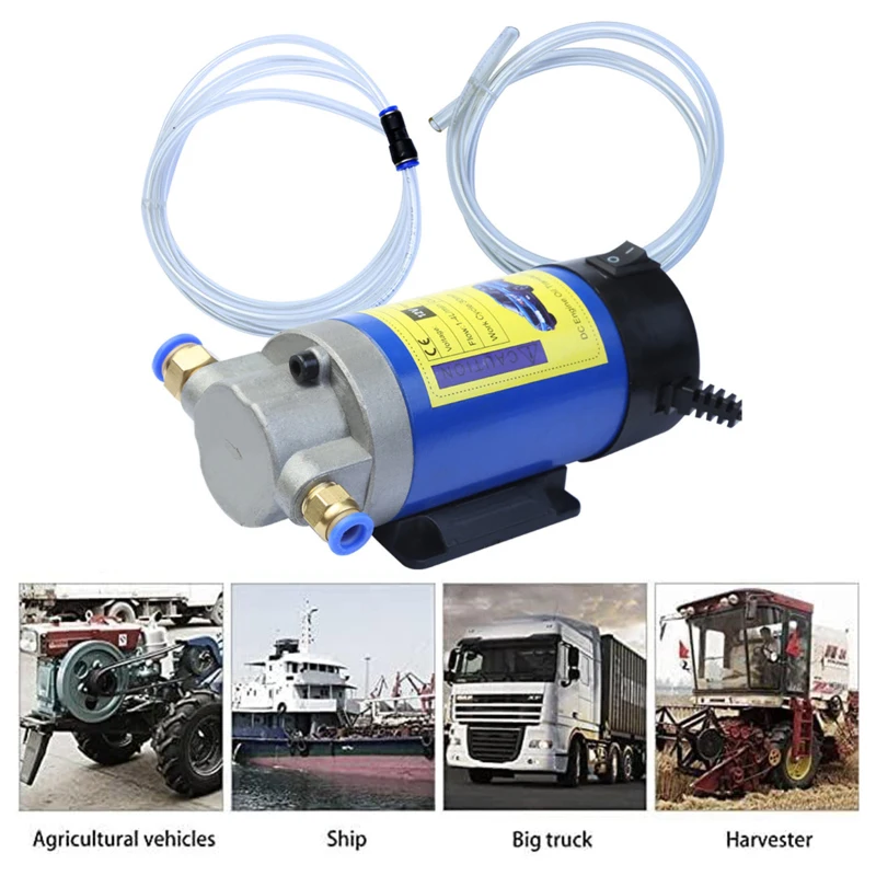 Fuel Transfer Pump, 12 Volt Portable Oil Pump Electric DC Engine Oil Transfer Pump Kit for Car Truck Ship Oil Transfer Pump