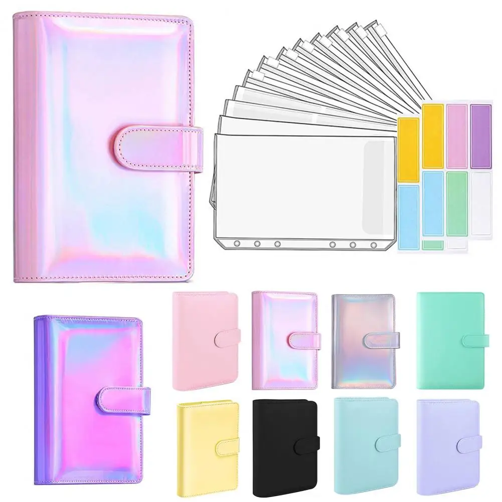 A6 Money Saving Binder With Spending Budget Sheet Money Envelopes Hidden Compartments PVC Budget Binder Budget Planner NoteBook