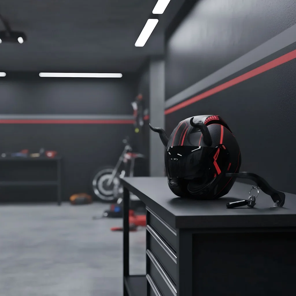 

​​Wall-Mounted Helmet Hook Rack - Motorcycle Helmet Display Hanger for Cabinet & Shelf Storage​​