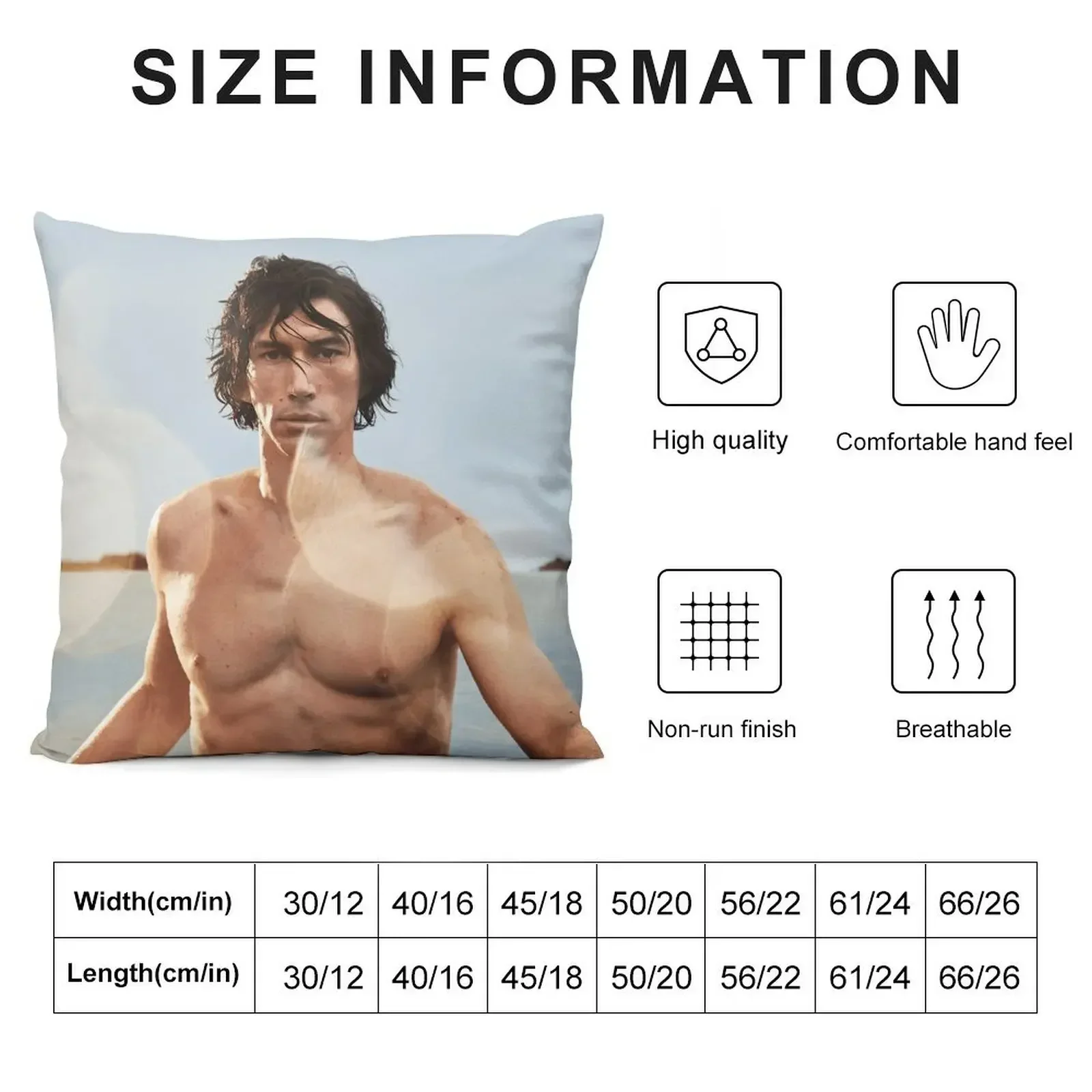 Shirtless 2021 Adam Driver Throw Pillow Ornamental Pillow Bed pillowcases pillow