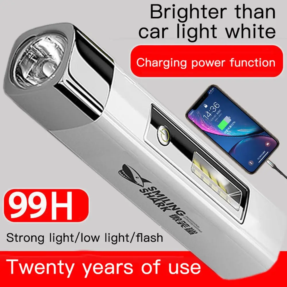 Outdoor USB Rechargeable Waterproof Ultra Bright Torch Powerful Flashlight Power Bank Flashlight Portable