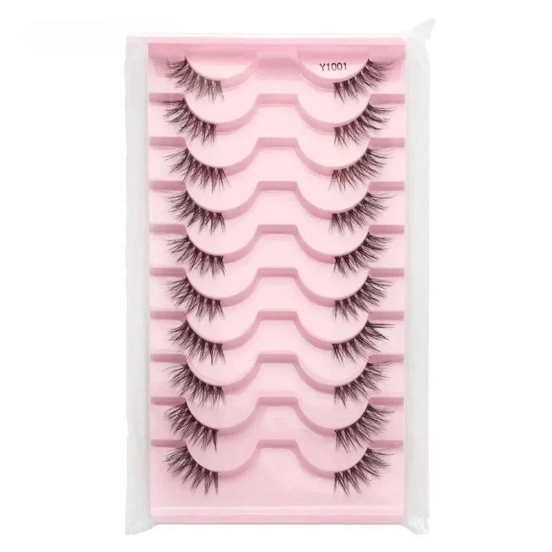 Pół rzęs z norek, rzęsy 3/10 par, naturalne, miękkie, kocie oko, sztuczne rzęsy, długie, delikatne, rzęsy 3D z norek, narzędzia do makijażu.