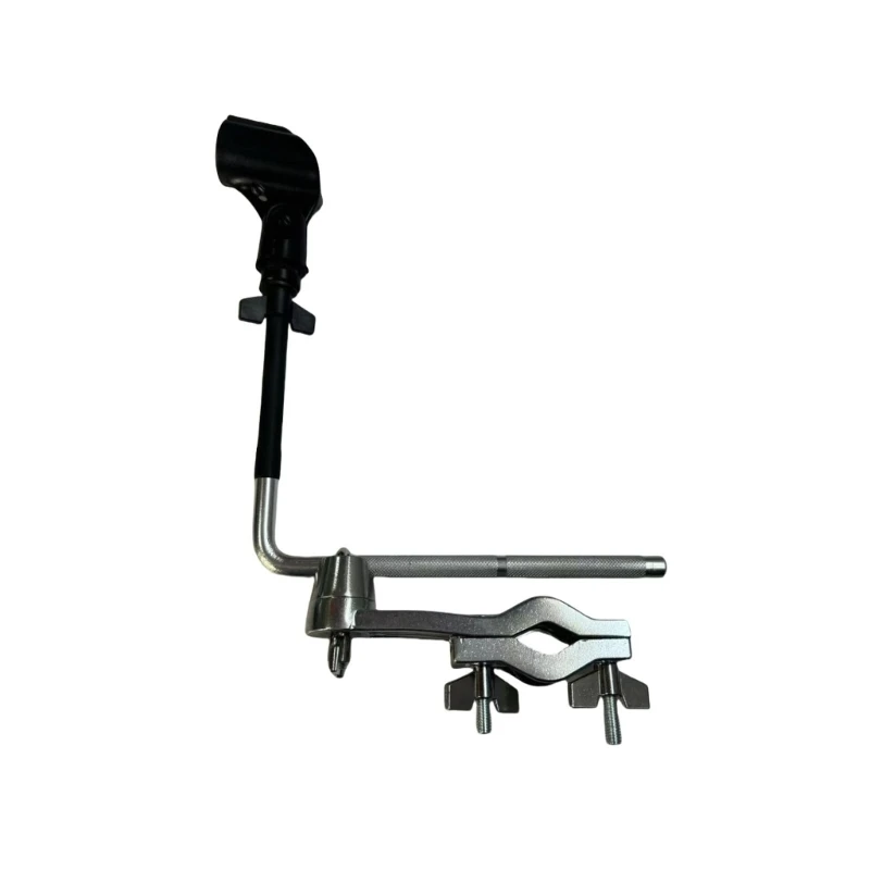 

Drum Microphone Clip Holder Securely Attaches to Drum Stand Tubes for Stable Microphone Placement Preventing Rotation
