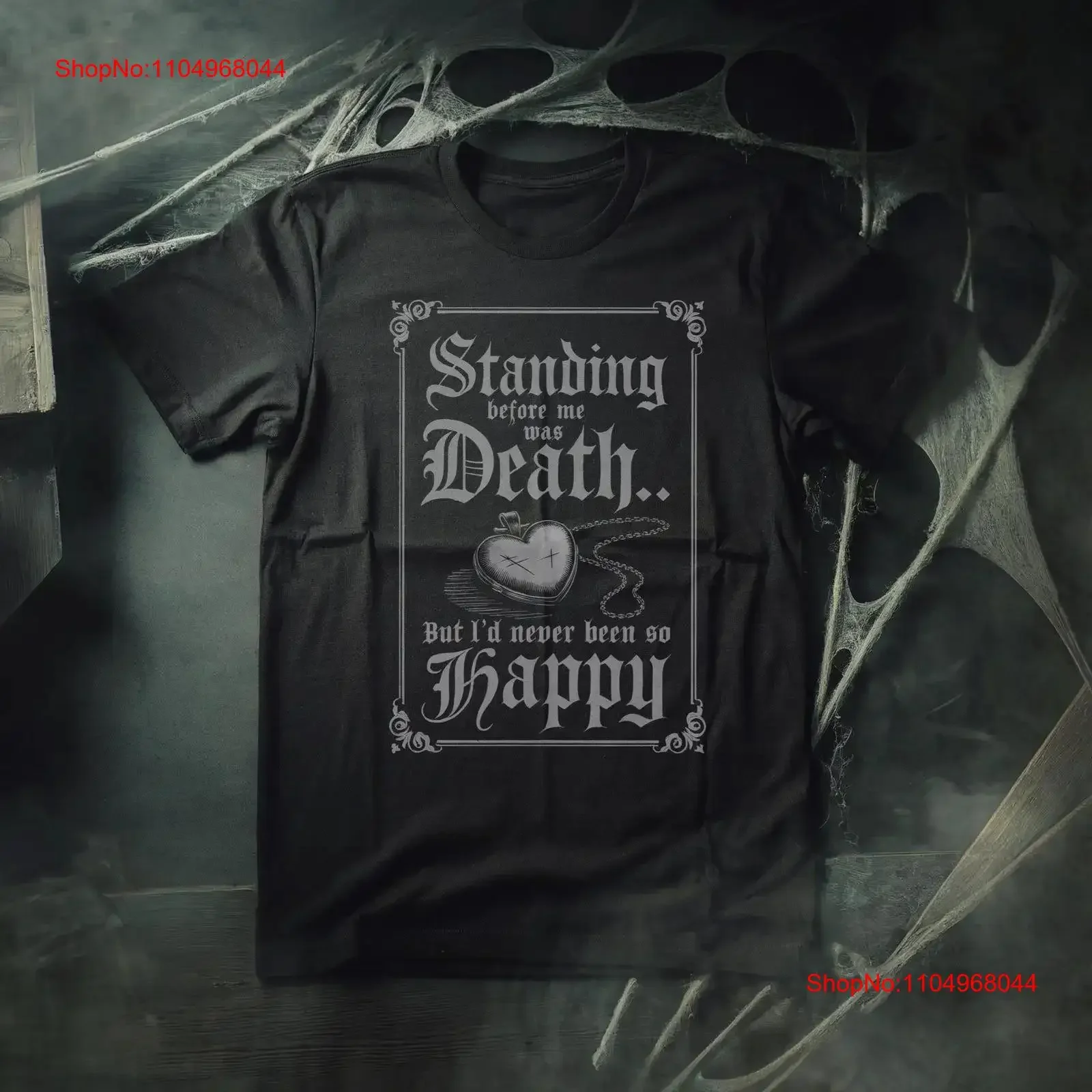 يقف هناك الموت Nosferatu مستوحاة فيلم الرعب تي شيرت العد أورلاك مصاص دماء دراكولا دافو القوطي القوطية مروحة خمر #1