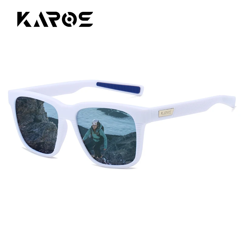 KAROS lunettes de soleil de sport polarisées lentille TAC monture PC Protection UV400 pour la conduite pêche course hommes femmes