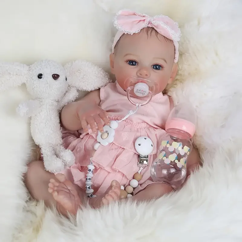18 Inch Open‑Eyes Reborn Toddler Doll, Realistic Shape, Exquisite Hand‑Painted Details, Collectible Display Ornament, Ideal for Doll Collectors