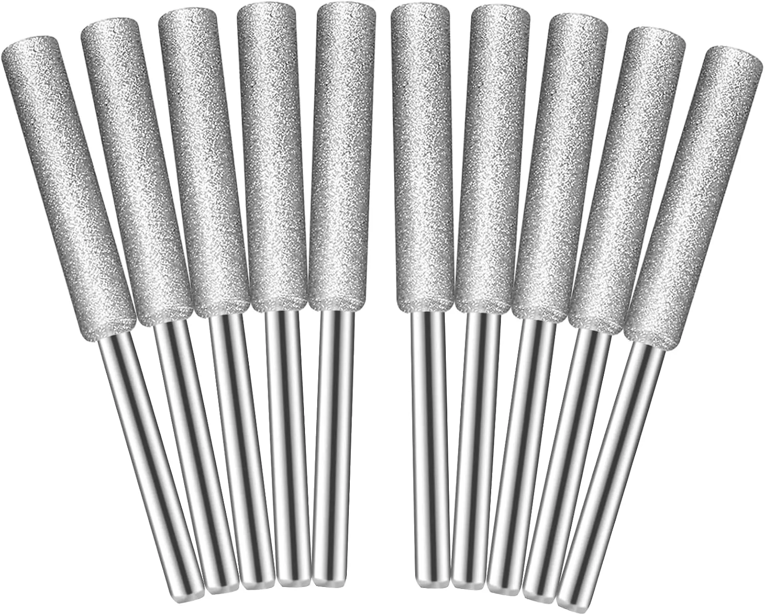 30 Pcs High Hardness Titanium Coated Diamond Chainsaw Sharpening Stone Wheel Bits Bulk Set for Chainsaw Blade Grinding