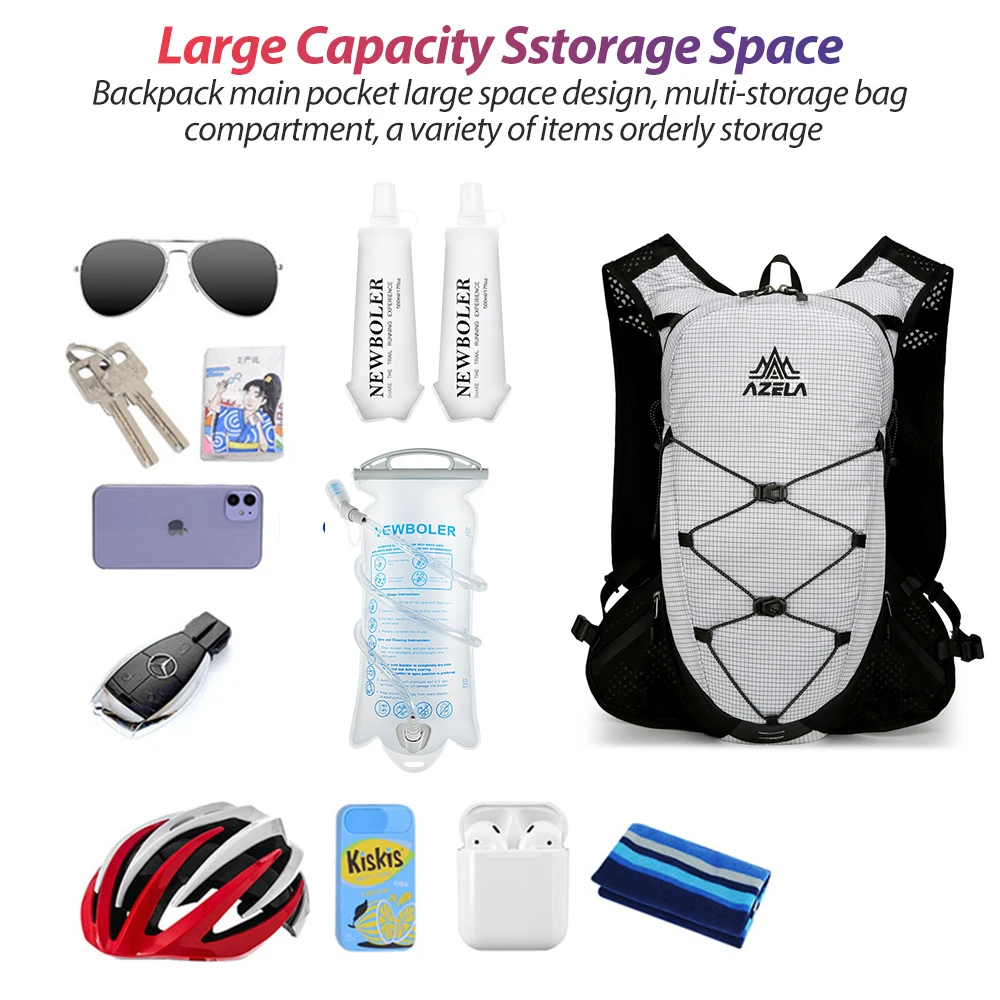 في الهواء الطلق درب الجري على ظهره خفيفة النساء الرجال تشغيل سباق الترطيب سترة ماراثون دراجة حقيبة لماراثون ركوب الدراجات المشي لمسافات طويلة