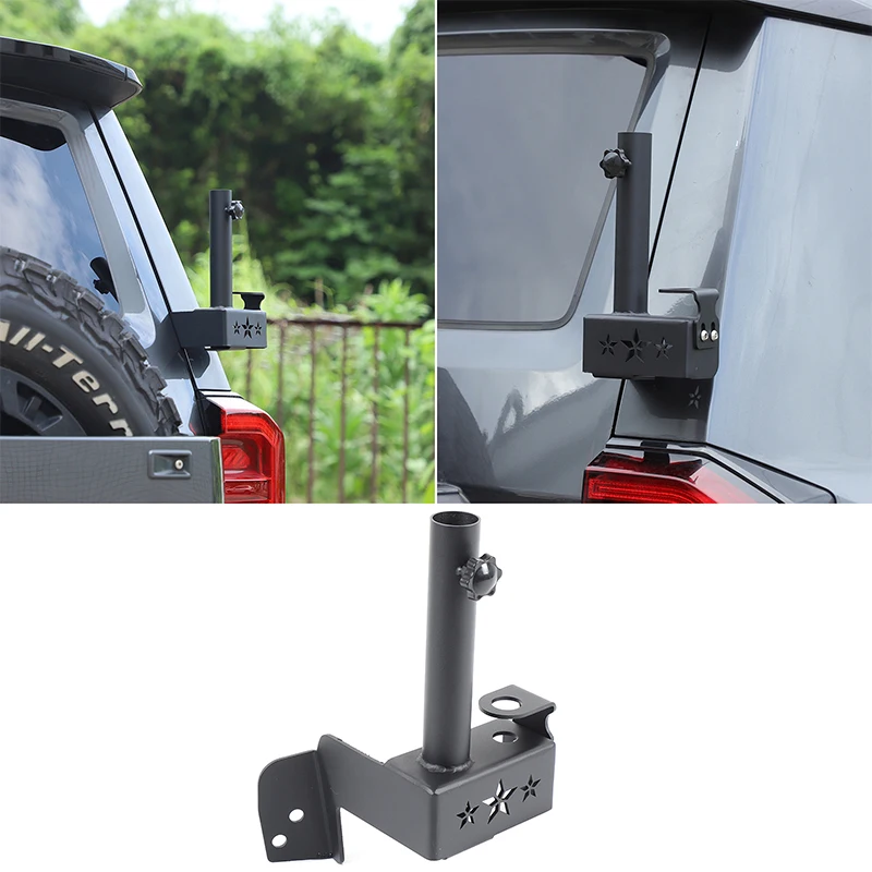 لخزان 400 Hi4-T 2023-2025 الباب الخلفي المفصلي حامل سارية العلم 2 في 1 هوائي قاعدة سارية العلم دعامة إضاءة الكربون الصلب #2