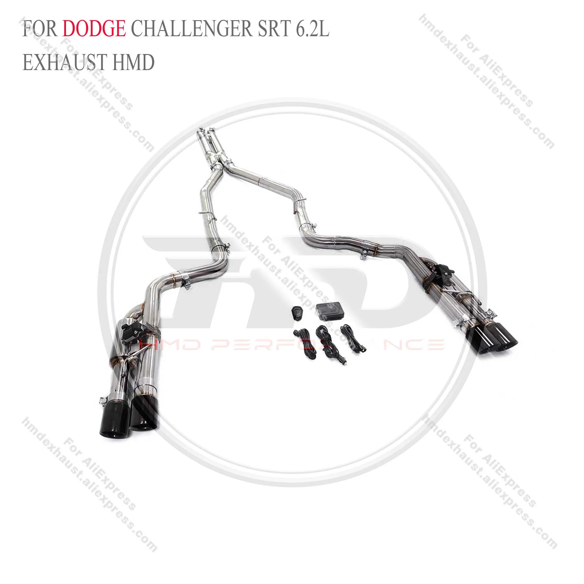 Stainless steel Catback for Dodge Challenger SRT 6.2L with valve HMD Exhaust System Performance Quality certification