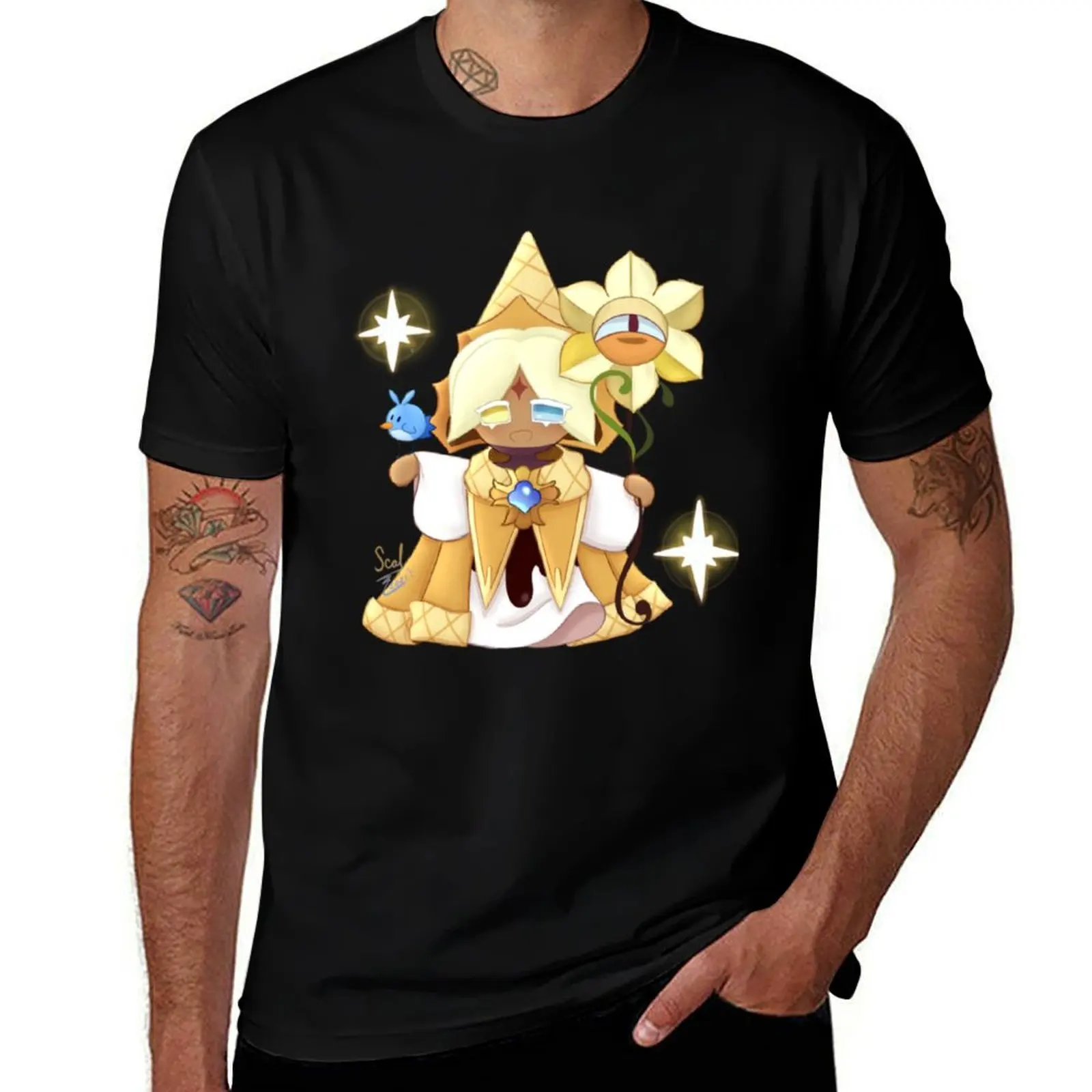 Pure Vanilla Cookie T-Shirt Daily Wear Plain Short Sleeve Shirt T-Shirt
