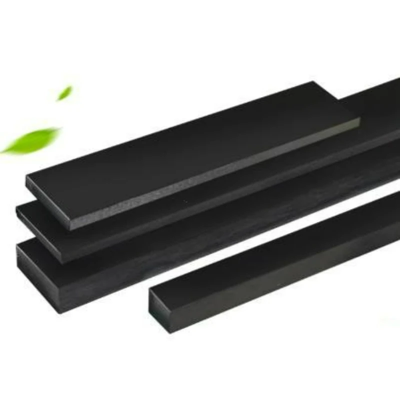 2pcs Length 500mm Black PE Wear-Resistant Board Strip Block Thickness 3/4/5/8/10/15/20mm Machining Material