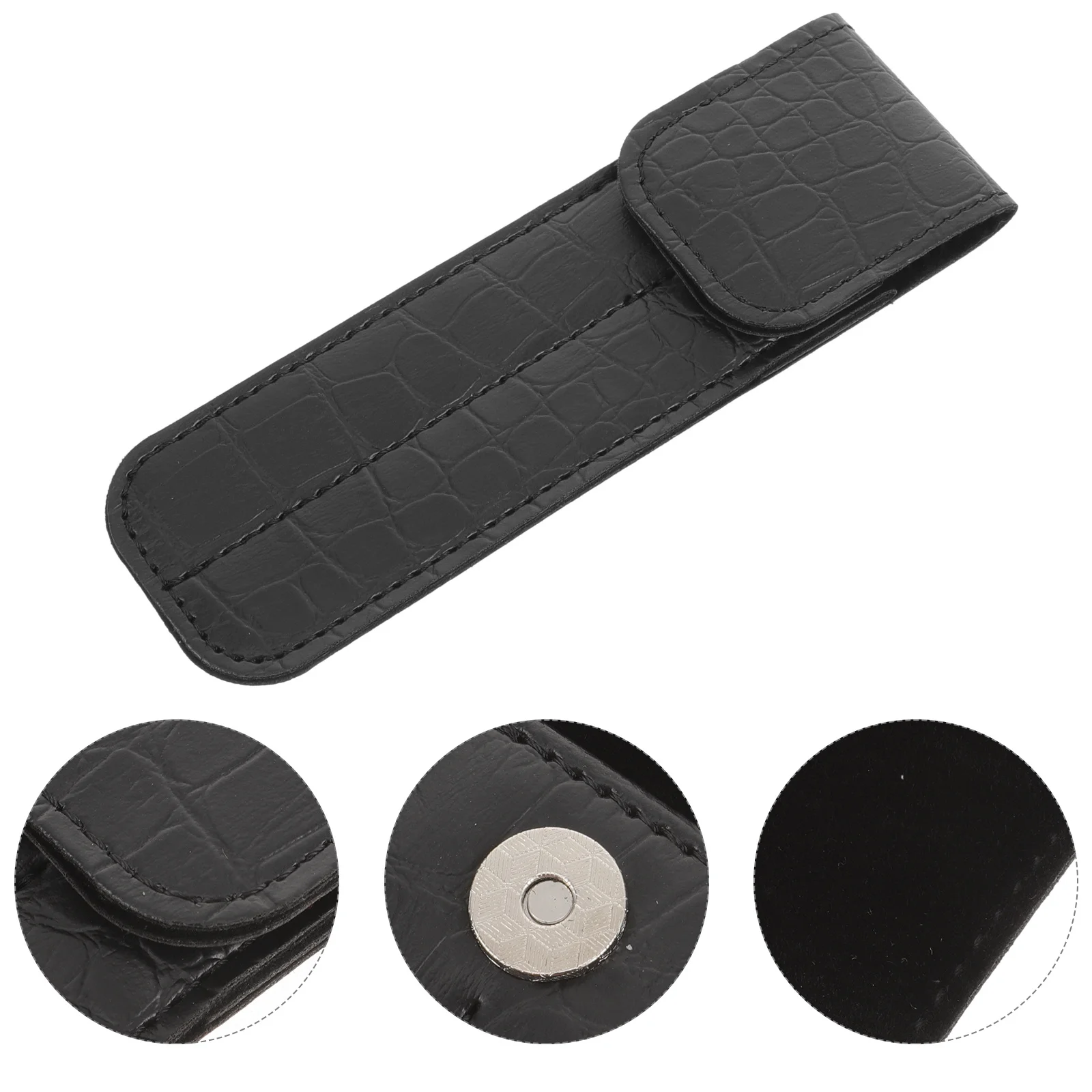 

Eyelash Tweezer Case Pu Pouch Anti-Static Magnetic Holder For Lash Extension Tools Portable Storage Case Empty