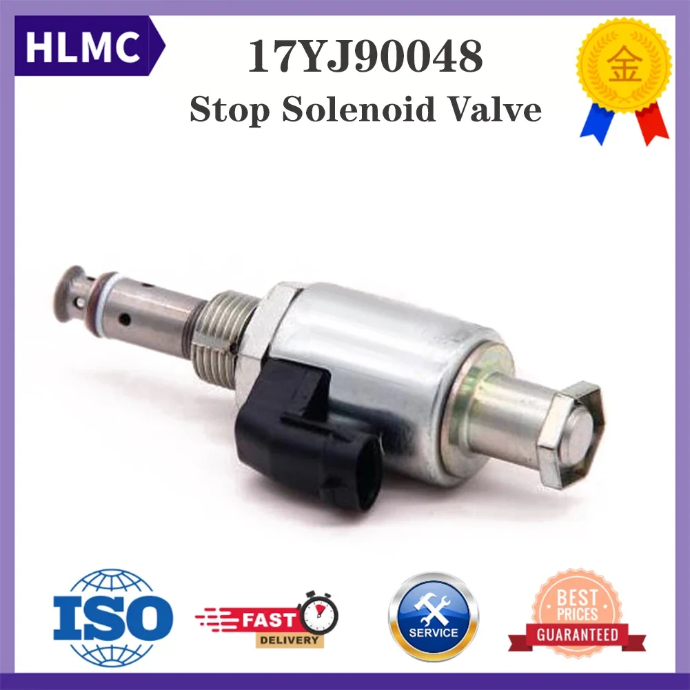 PC200-6 PC220-6 6D102 Diesel Engine Shutoff Solenoid Stop Solenoid Valve 17YJ90048 Rotation Solenoid Valve