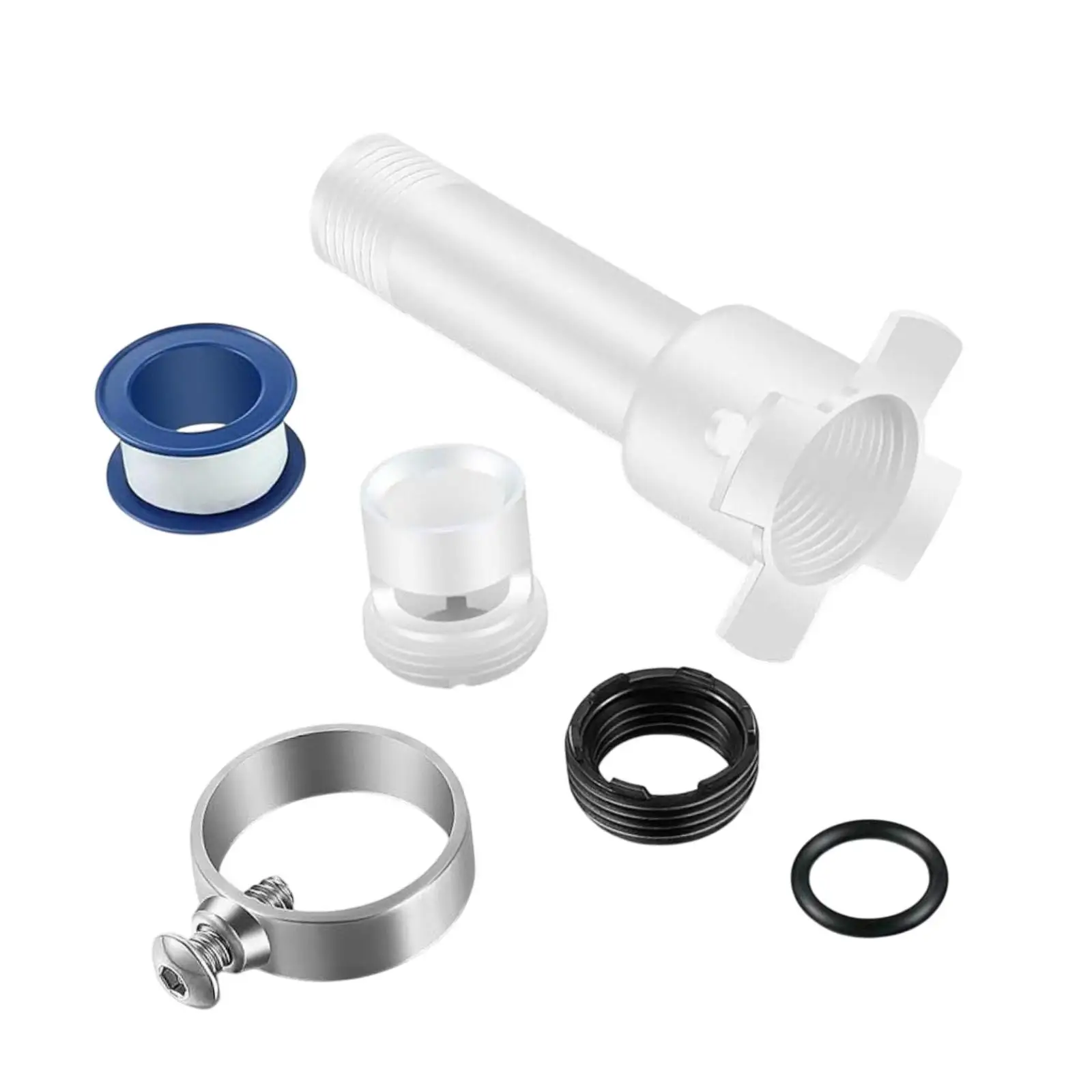 Four in One Tub Spout Adapter Stainless Steel Universal Bathtub Faucet Attachment Thread Reducer Gasket Kit for Bathroom Spa