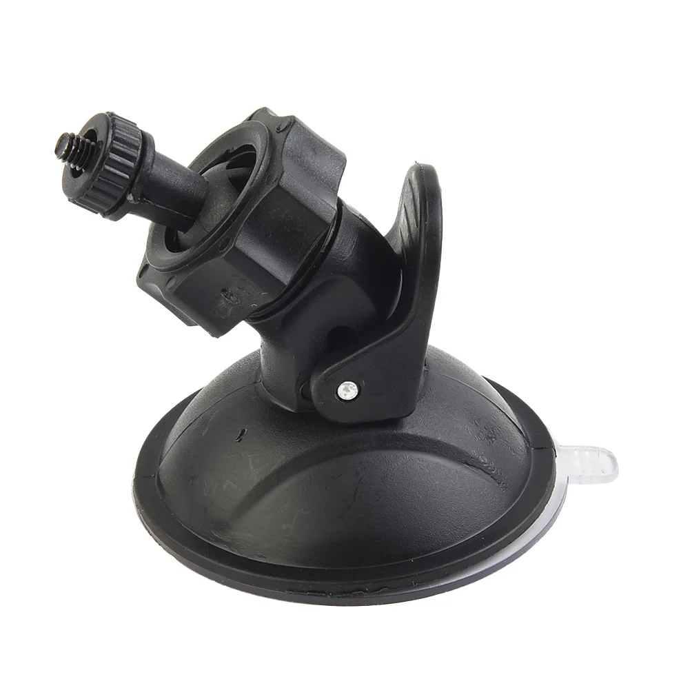 Car DVR Mount Bracket With 180-Degree Rotating Arm And Suction Cup Mount For Dash Cameras Requiring Flexible Viewing Angles