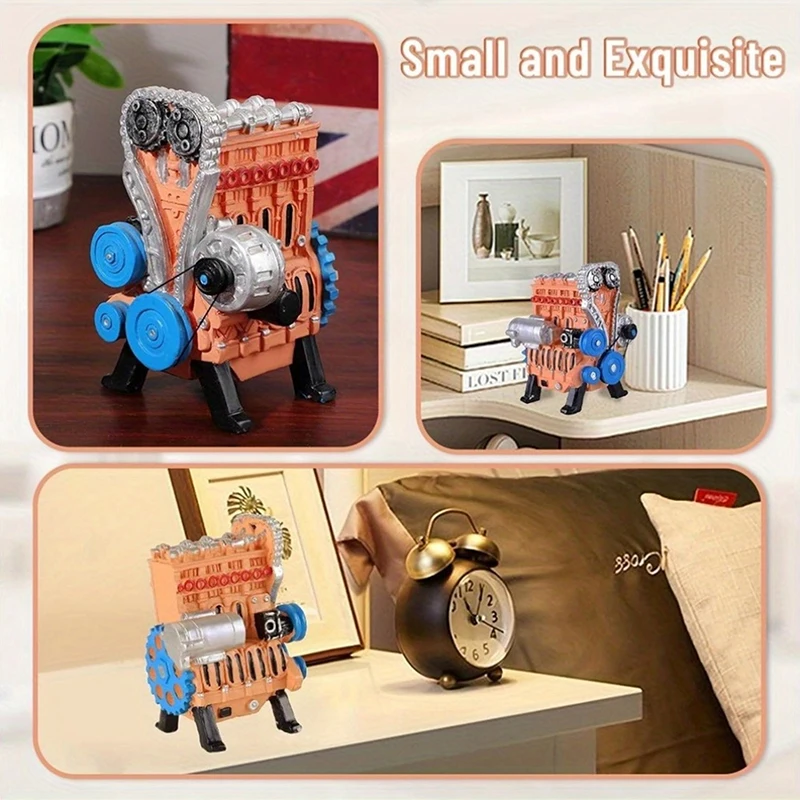 

V8 Engine Model: Resin 4/8 Cylinder Car Engine Model Handcrafted Decorative Gift For Car Enthusiasts