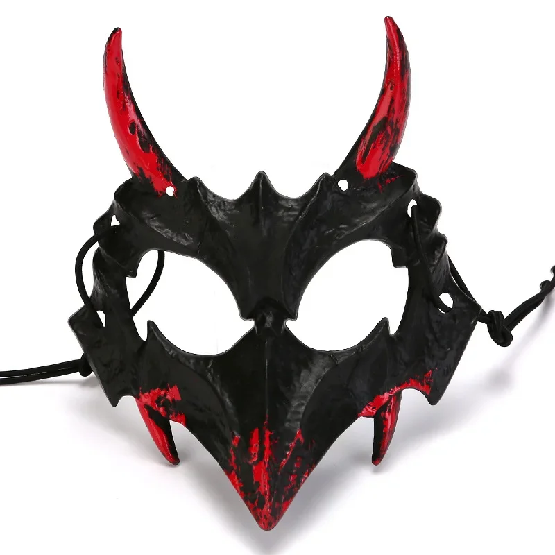 Maska Krwi Pół Twarzy Męska Smok Tygrys Wilk Maska Horror Boże Narodzenie Halloween Kostium Rekwizyty Zwierzę Szkielet Maska Impreza Cosplay Rekwizyt